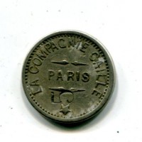 Francia, Parigi: gettone da 5 cent "La Compagnie Caille"