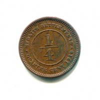 Straits Settlements, Giorgio V (1910-1936): 1/4 cent. 1916 (KM#27)
