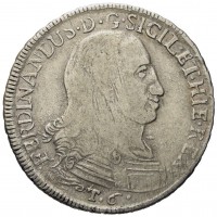 Palermo, Ferdinando III (1759-1816): 6 tarì 1798 (Gigante#40), grammi 13.61
