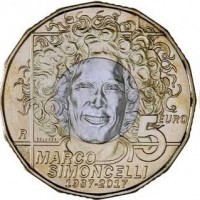 San Marino 2017: 5 euro commemorativi "M.Simoncelli"