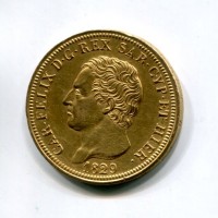 Carlo Felice (1821-1831): 80 lire 1829-Ge (Gigante#11)