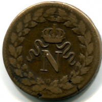 Francia, Napoleone I (1799-1814): 10 cent. 1814-BB (Gadoury#195a)
