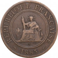Indocina Francese: 1 cent. 1885  (KM#1)
