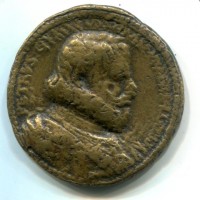 Napoli, Filippo II (1598-1621): medaglia 1618 "Petrus Gyron Vicerè". Opus: Giulio de Grazia. Diametro mm. 46. D/ Busto a destra. R/ Cavallo scalpitante a sinistra.