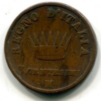 Milano, Napoleone I (1805-1814): 3 centesimi 1813 

