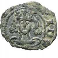 Sciacca, Federico IV D'Aragona (1355-1377): denaro (MIR#659), grammi 0.50