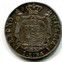 Milano, Napoleone I (1805-1814): 1 lira 1808 (Gigante#149)
