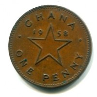 Ghana: 1 penny 1958 (KM#2)