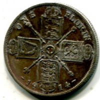 Gran Bretagna, Giorgio V (1910-1936): 1 fiorino 1914 (KM#817)
