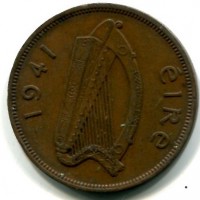 Irlanda: 1 penny 1941 (KM#11)
