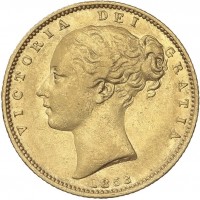Gran Bretagna, Vittoria (1837-1901): sterlina stemmata 1853 (Spink#3852)