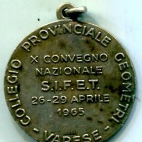 Varese 1965: medaglia Collegio Provinciale Geometri. Gr. 14,38