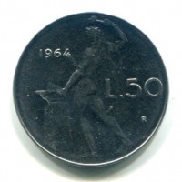 Repubblica Italiana (dal 1946): 50 lire 1964 "Vulcano" (Gigante#153)
