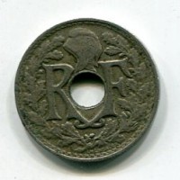 Francia, Terza Repubblica (1871-1940): 5 centesimi 1922 "Lindauer" pOISSY (Gadoury#170)
