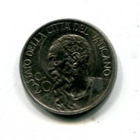Vaticano, Pio XI (1929-1938): 20 centesimi 1934-XIII (Gigante#61)
