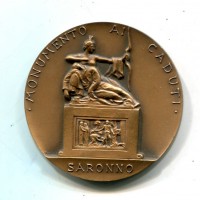 Saronno 1981: medaglia Circolo Numismatico Saronnese "Monumento ai Caduti", diametro 50mm