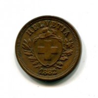 Svizzera, Confederazione: 1 rappen 1882
