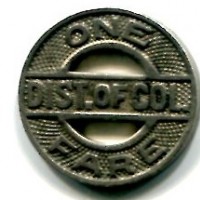 USA, District of Columbia: gettone per 1 corsa (anni '50)
