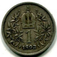 Austria, Francesco Giuseppe (1848-1916): 1 corona 1893 (KM#2804)
