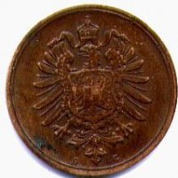 Germania, Guglielmo I (1871-1888): 1 pfennig 1876-G (W.Coins#1)
