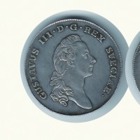 Svezia, Gustaf III (1771-1792): riksdaler 1782 (KM#527)