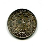 Germania, Guglielmo II (1888-1918): 1/2 marco 1916-D (KM#17)