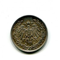 Germania, Guglielmo II (1888-1918): 1/2 marco 1916-D (KM#17)