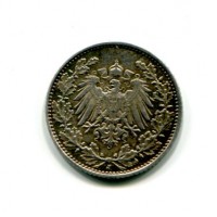 Germania, Guglielmo II (1888-1918): 1/2 marco 1915-J (KM#17)