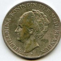 Olanda, Guglielmina (1890-1948): 2 1/2 gulden 1930 (KM#165)
