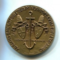 Paolo VI (1963-1978): medaglia 1966 "75° Enciclica Rerum Novarum", nella sua scatola originale
