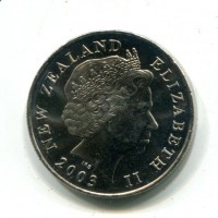 Nuova Zelanda, Elisabetta II (1952-2022): 50 cent. 2003 della serie: "Lord of the Rings", graffio sul D/