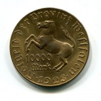 Germania, Repubblica di Weimar, Westphalia (1919-1933): 10 mila  marchi 1923 (Jaeger#N20a)