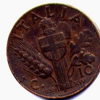 Vittorio Emanuele III (1900-1943): 10 cent. 1936 "Impero" (Gigante#247)