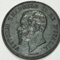 Vittorio Emanuele II (1861-1878): 5 cent. 1861-Mi (Gigante#102)
