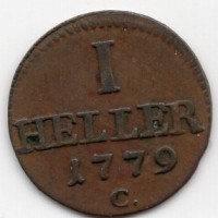 Germania, Sachsen, Friedrich August III (1763-1827): 1 heller 1779-C (Kahnt#1146)
