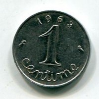 Francia, Quinta Repubblica (dal 1959): 1 centesimo 1963 "Epi" (Gadoury#91)