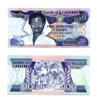 Ghana: 100 cedis 19/07/1990 (Pick#26/b)