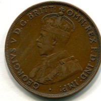 Australia, Giorgio V (1910-1936): 1 penny 1917 (KM#23)
