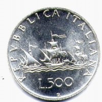 Repubblica Italiana (dal 1946): 500 lire 1981 "Caravelle" (Gigante#20), da confezione zecca
