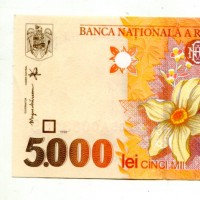 Romania: 5000 lei 1998 (Pick#107a)
