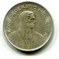 Svizzera, Confederazione: 5 franchi 1965