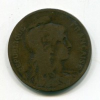 Francia, Terza Repubblica (1871-1940): 5 centesimi 1901 "Daniel Dupuis" (Gadoury#165)