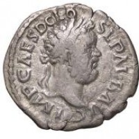 Clodio Albino (193-195 d.C.): denario "PAX AVG COS II", zecca di Lugdunum (RIC#32), grammi 2,20