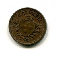 Svizzera, Confederazione: 1 rappen 1932