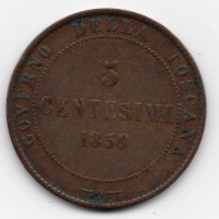 Vittorio Emanuele II, Re Eletto (1859-1861): 5 centesimi 1859 (Gigante#17)
