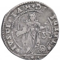 Venezia, monetazione anonima (XVI sec.): 1/2 liretta da 10 soldi (Paolucci#743), grammi 1.55