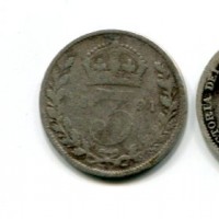 Gran Bretagna, Vittoria (1837-1901): 3 pence 1891 (Spink#3931)