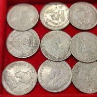 Sud Africa, Giorgio V (1910-1936): lotto di 9 monete da 3 pence 1930-1935 (KM#15)