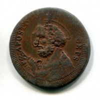 Viterbo, Pio VI (1775-1799): sampietrino da 2 1/2 baiocchi 1796 
