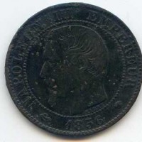 Francia, Napoleone III (1852-1870): 5 centesimi 1856-MA (Gadoury#152)